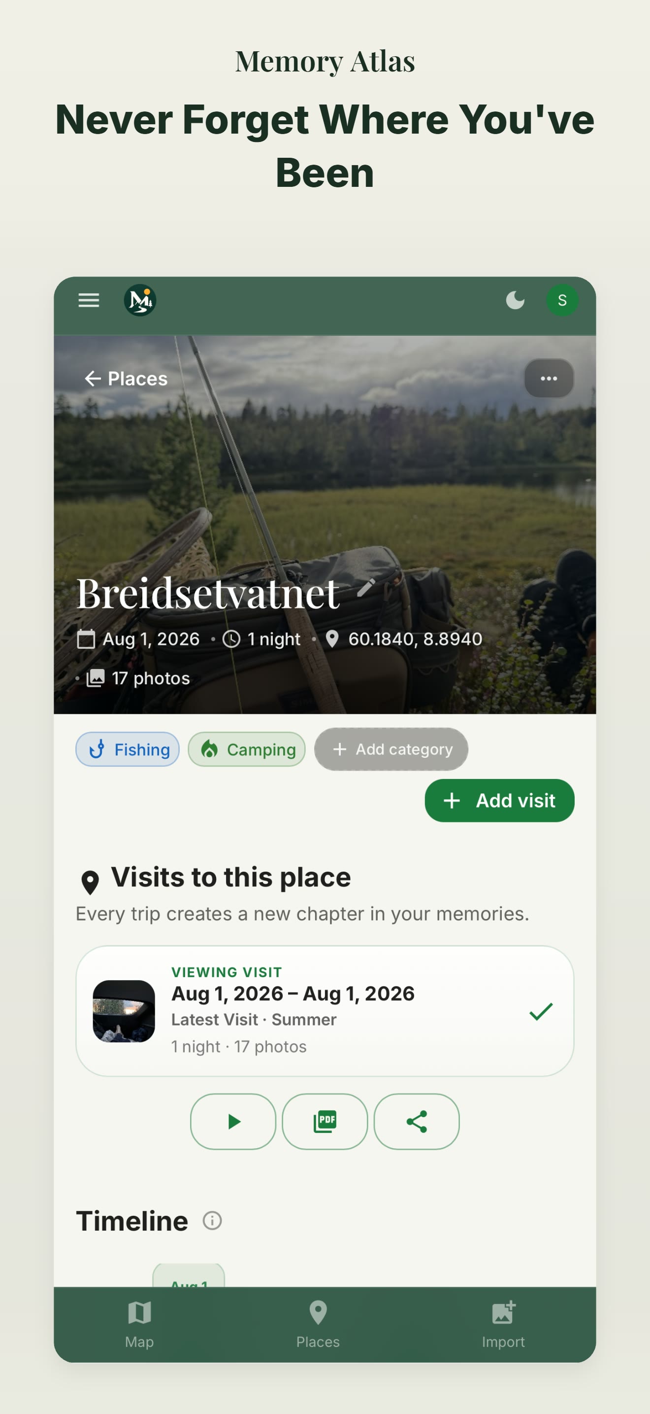 Captura de la app de Memory Atlas 2